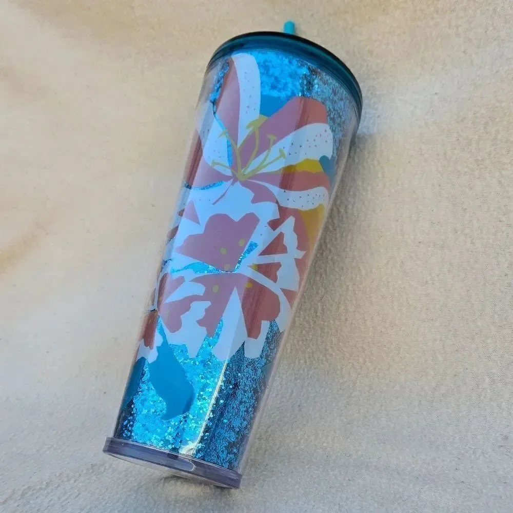 Starbucks Glitter Blue Bunny Tumbler 24oz
